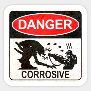 Danger Corrosive Sticker